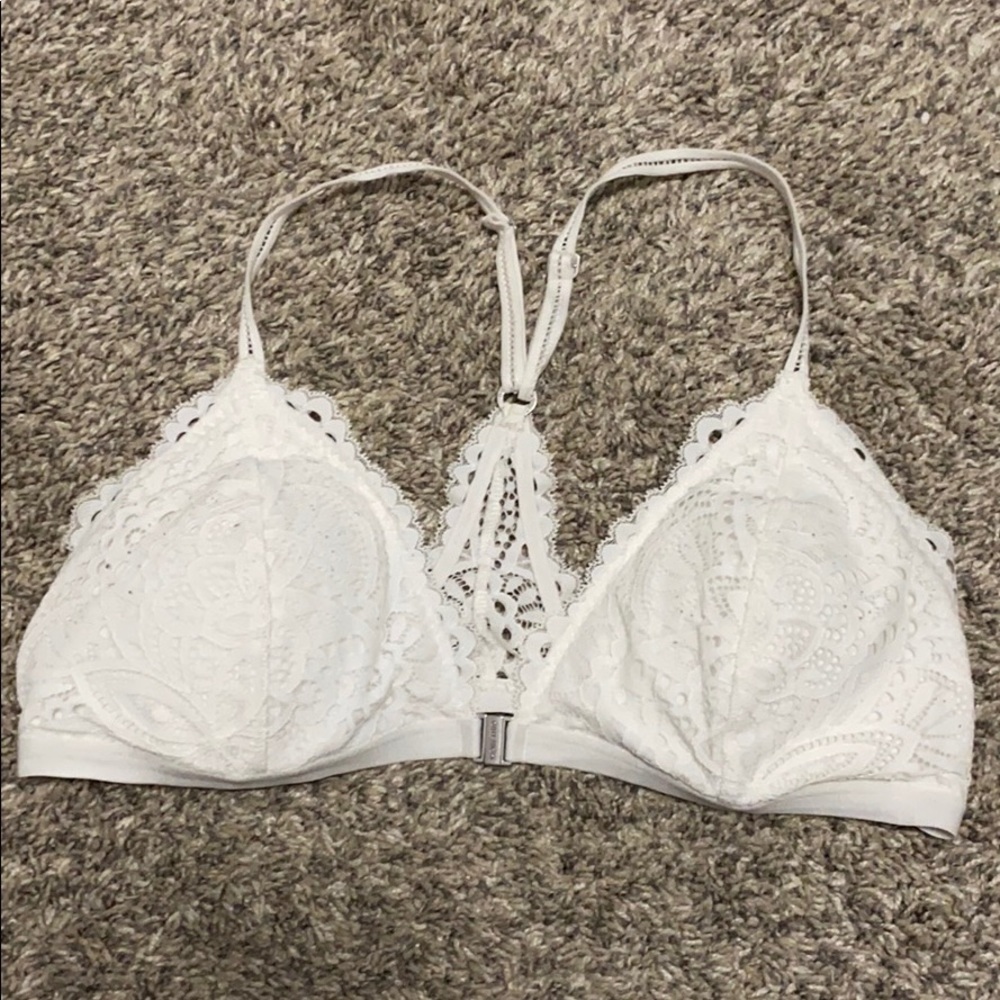 white lace bralette